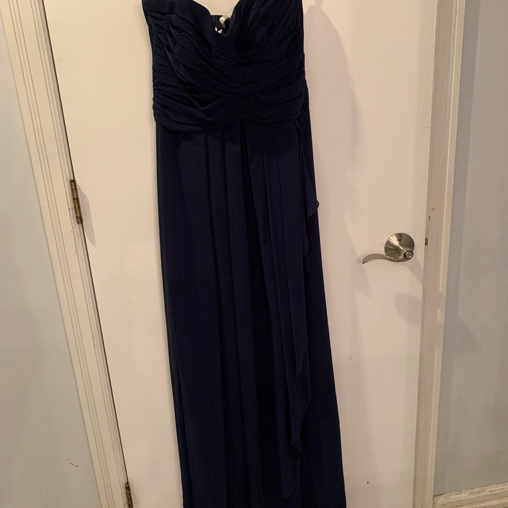 David’s bridal stressless navy bridesmaid dress